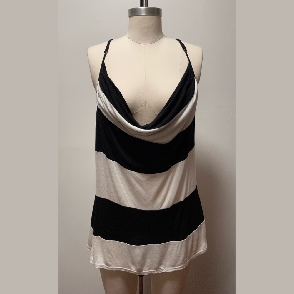 Le Shop Racer Back Tank – Black/Cream